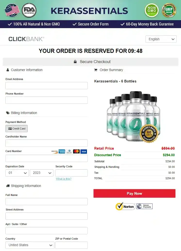 kerassentials-checkout-page
